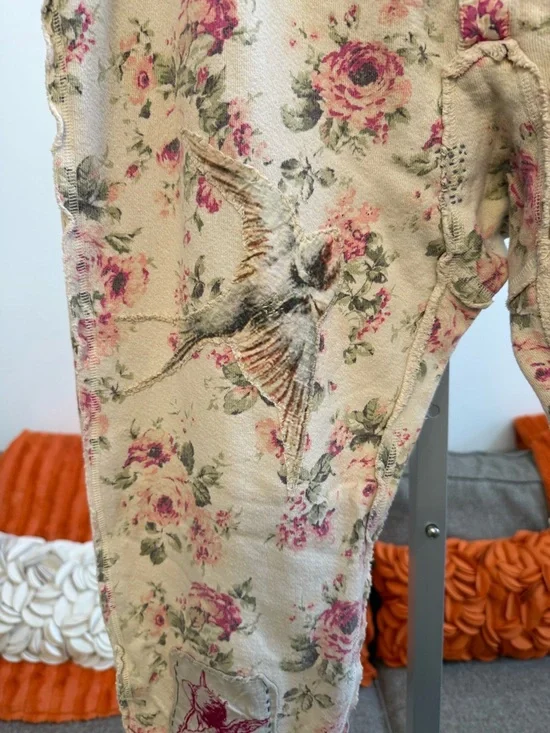 ❣️🆕Magnolia Pearl Floral Underjohns Pants Bird Appliqué Cupid Rose One Size❣️ - Picture 6 of 11
